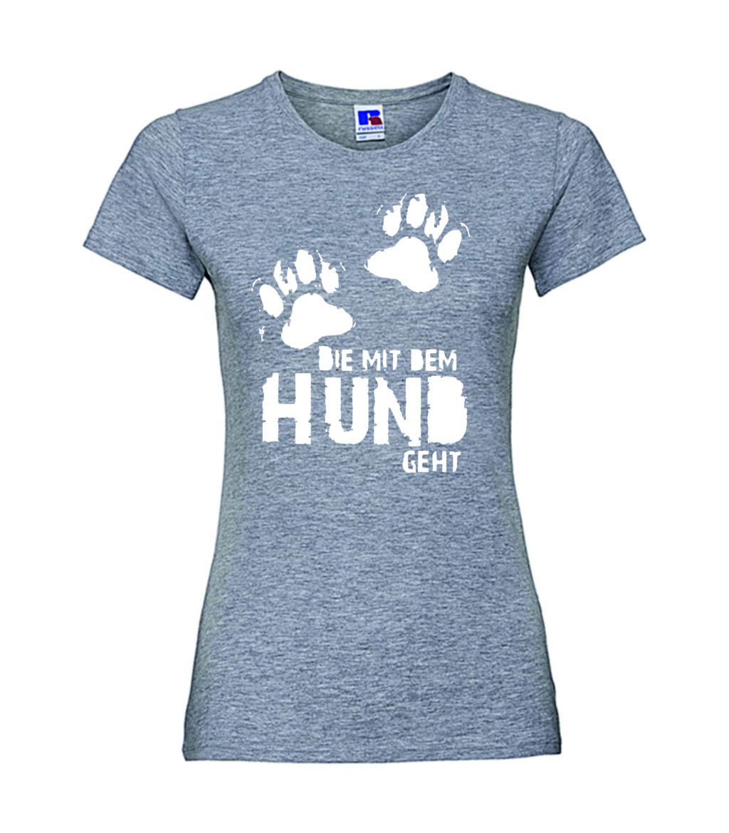 Frauen TShirt Die mit dem Hund geht KreativManufakturWerne